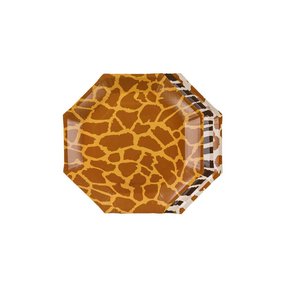 Assiettes Safari à taches, 23 cm, assortiment