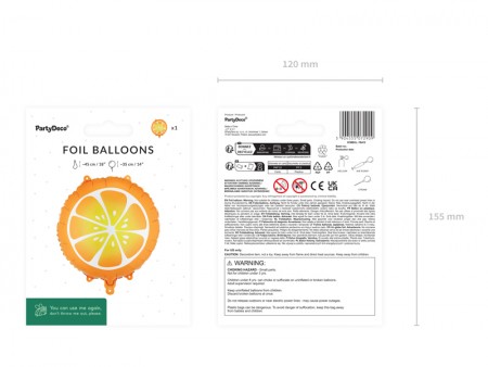 Ballon en aluminium Orange,...