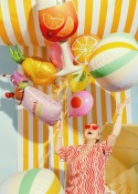 Ballon en aluminium Cocktail, 47x79 cm, rose
