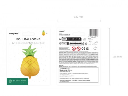 Ballon en aluminium Ananas,...