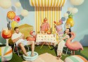 Ballon en aluminium Ananas, 38x68 cm, jaune