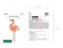 Ballon en aluminium Flamant rose, 65x67 cm, corail