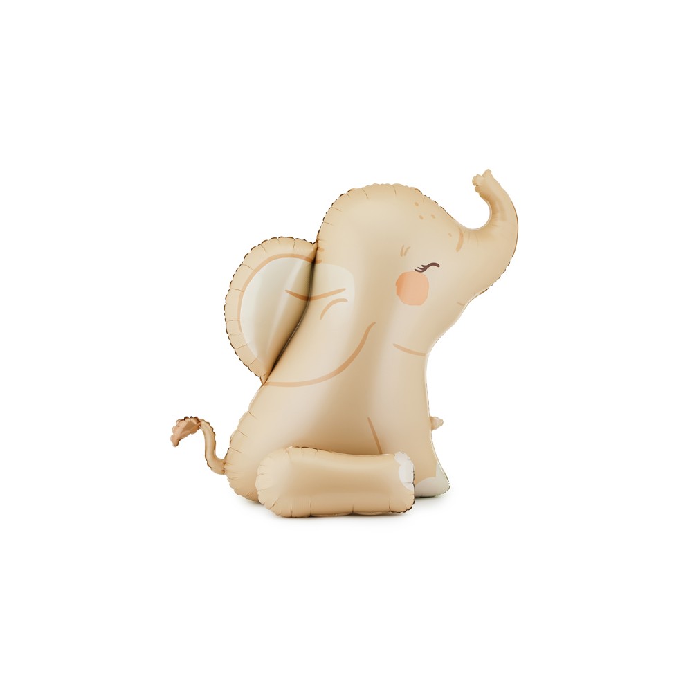 Ballon en aluminium Éléphant, 84x90 cm, beige