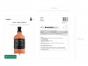 Ballon en aluminium Whisky, 34x86 cm, orange et noir