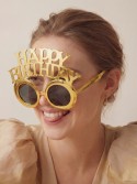 Lunettes Happy Birthday, 16.5x11.5 cm, or froid