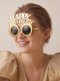 Lunettes Happy Birthday, 16.5x11.5 cm, or froid