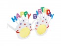 Lunettes Cupcake Happy Birthday, 18.5x11.5 cm, blanc
