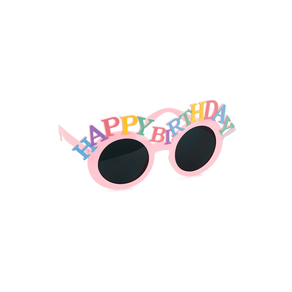 Lunettes Happy Birthday, 18.5x7.5 cm, rose