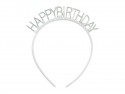 Serre-tête Happy Birthday, 14x15.5 cm, argent