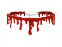 Choker ensanglanté, 35 cm, rouge