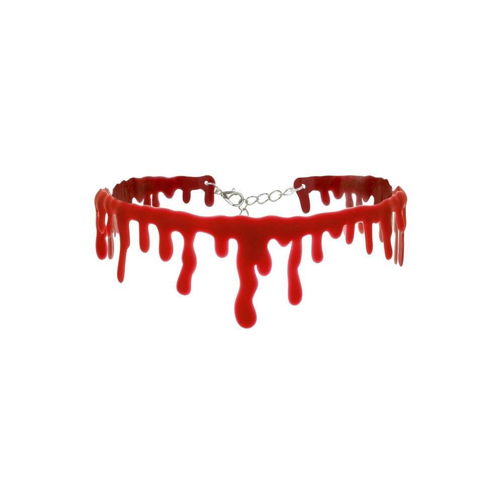 Choker ensanglanté, 35 cm, rouge