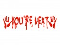 Autocollants gel pour fenêtre “You're Next”, rouge