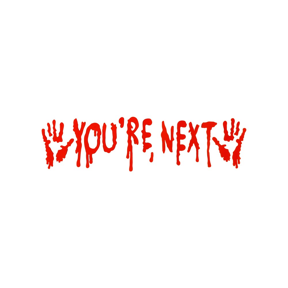 Autocollants gel pour fenêtre “You're Next”, rouge