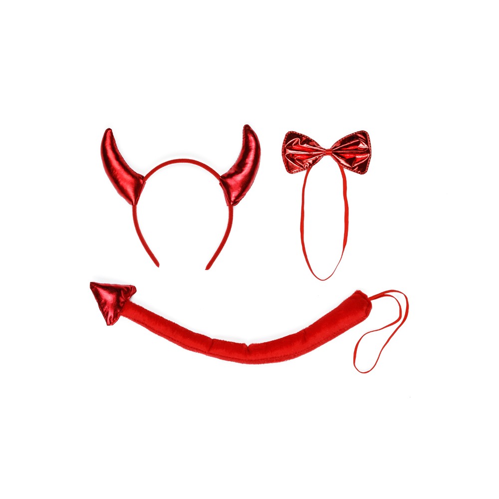 Déguisement Diable, rouge, taille unique adulte