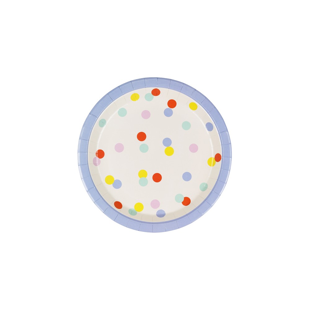 Assiettes Confetti, 23 cm, assortiment