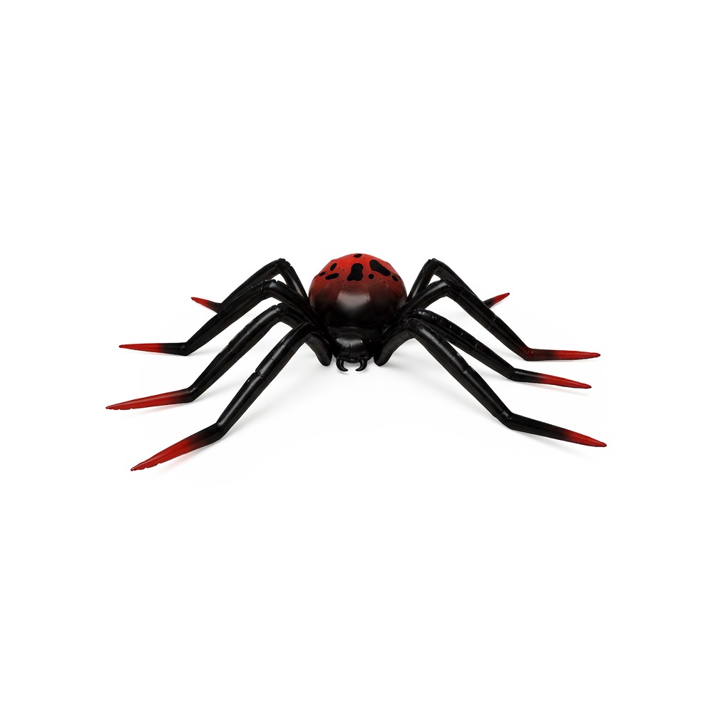 Ballon aluminium sur pied Araignée XXL, 275x152 cm, noir et rouge