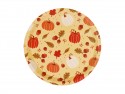 Assiettes en papier Citrouilles et glands, 23 cm, orange