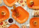 Assiettes en papier Citrouille, 23,5x24 cm, orange