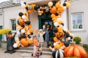 Ballon en aluminium Épouvantail, 60x100 cm, noir-orange