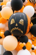 Ballon en aluminium Citrouilles effrayantes, 50 cm, orange-noir