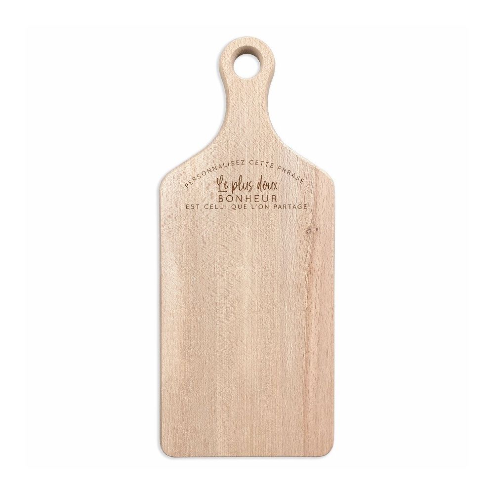 Planche à découper en bois personnalisable "Doux bonheur"