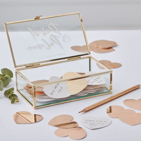 Livre d'or boîte en verre...