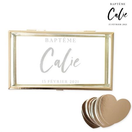 Livre d'or boîte en verre...