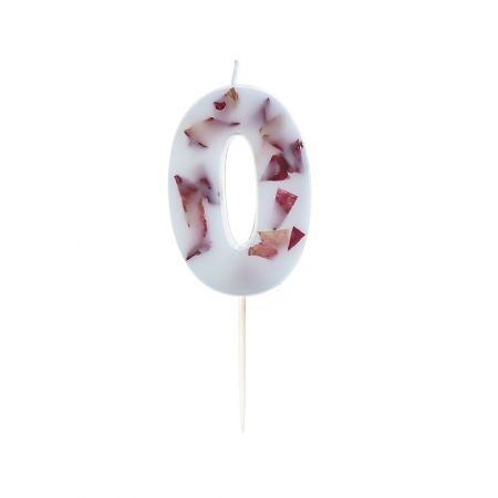 Bougie chiffre "fleurs...