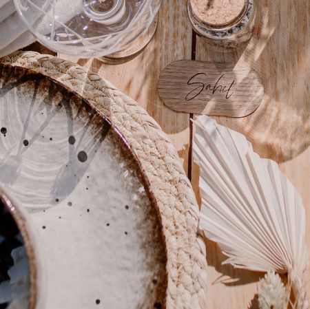 Marque place en bois...