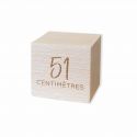 Cube en bois personnalisable naissance "Taille"