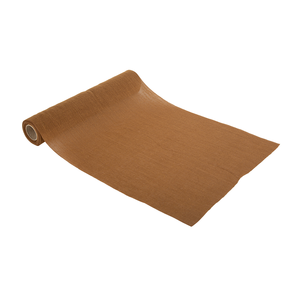 5 m chemin de table mousseline "noisette" - 28 cm