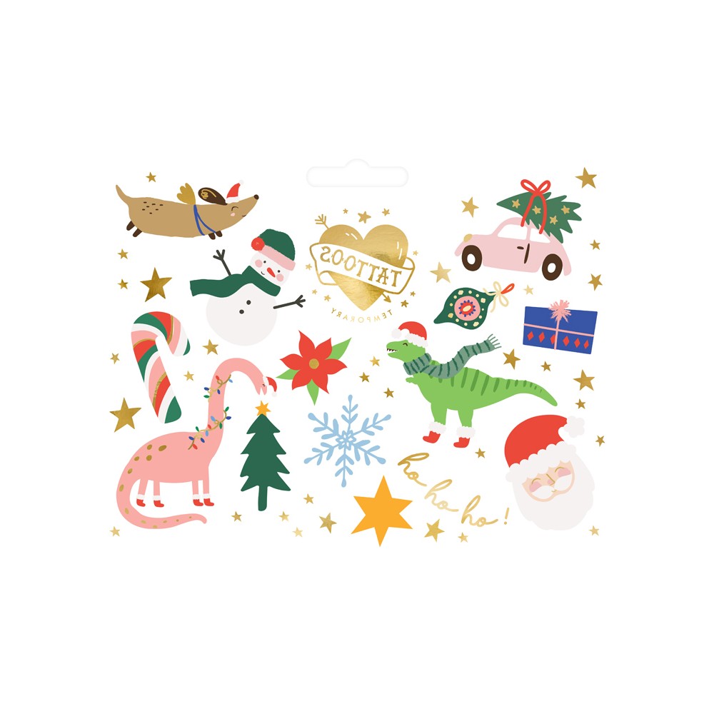 Tatouages ​​temporaires Ho ho ho !, mélange