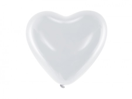 Ballons 10'' coeurs, blanc...
