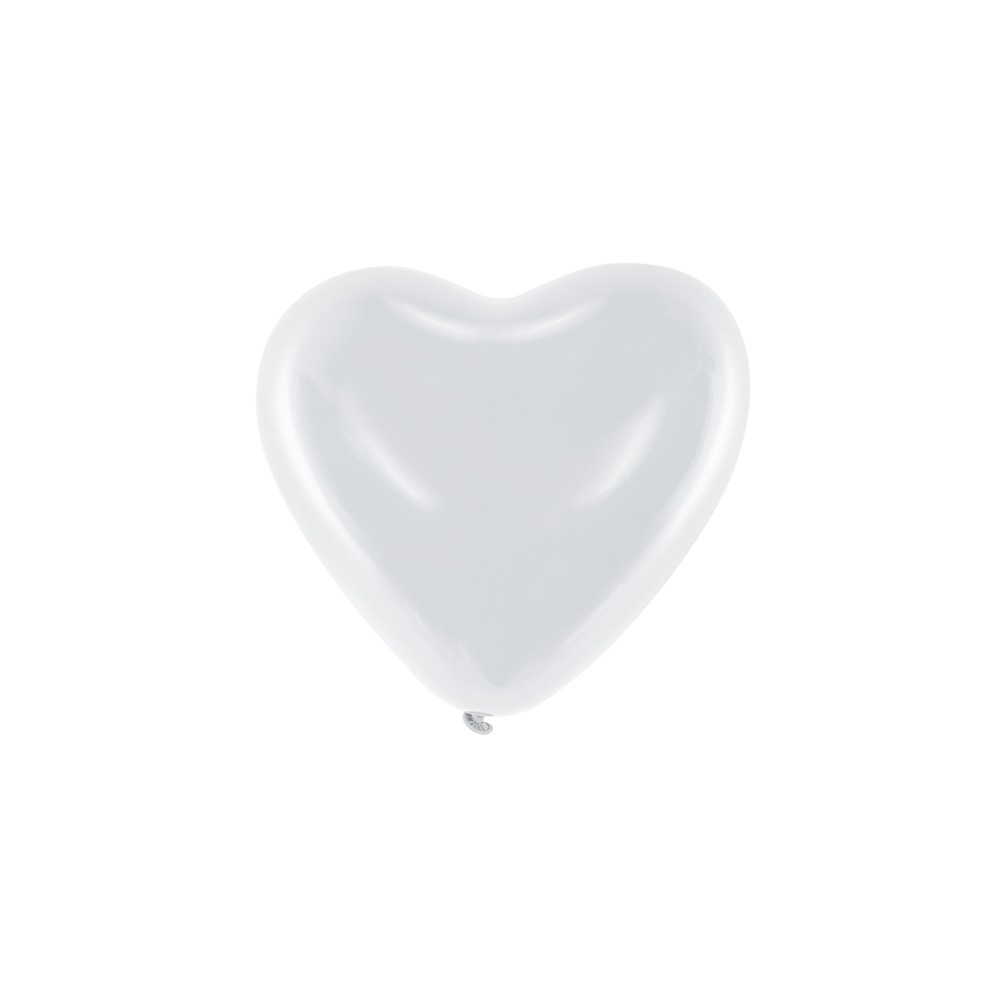 Ballons 10'' coeurs, blanc pastel