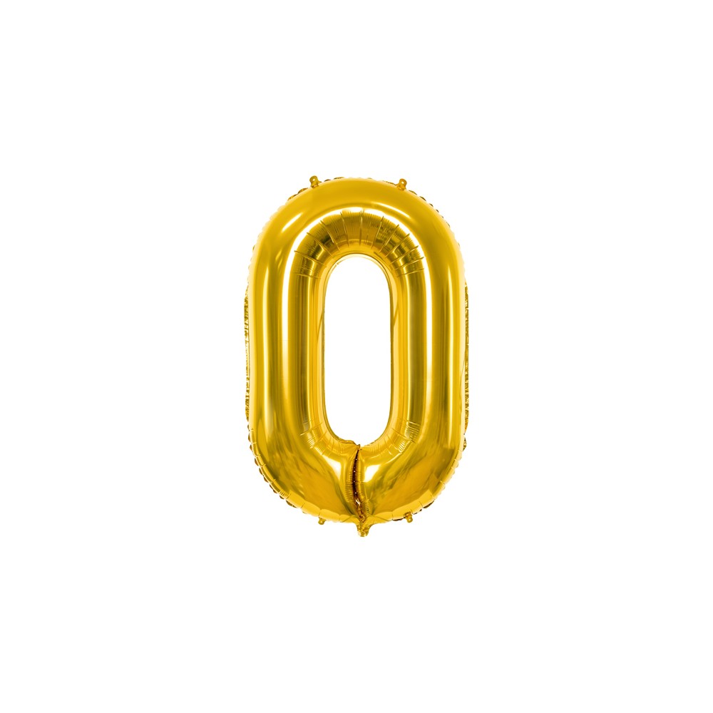 Ballon en aluminium Chiffre ''0'', 86cm, or