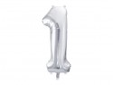Ballon en aluminium Chiffre ''1'', 86cm, argent