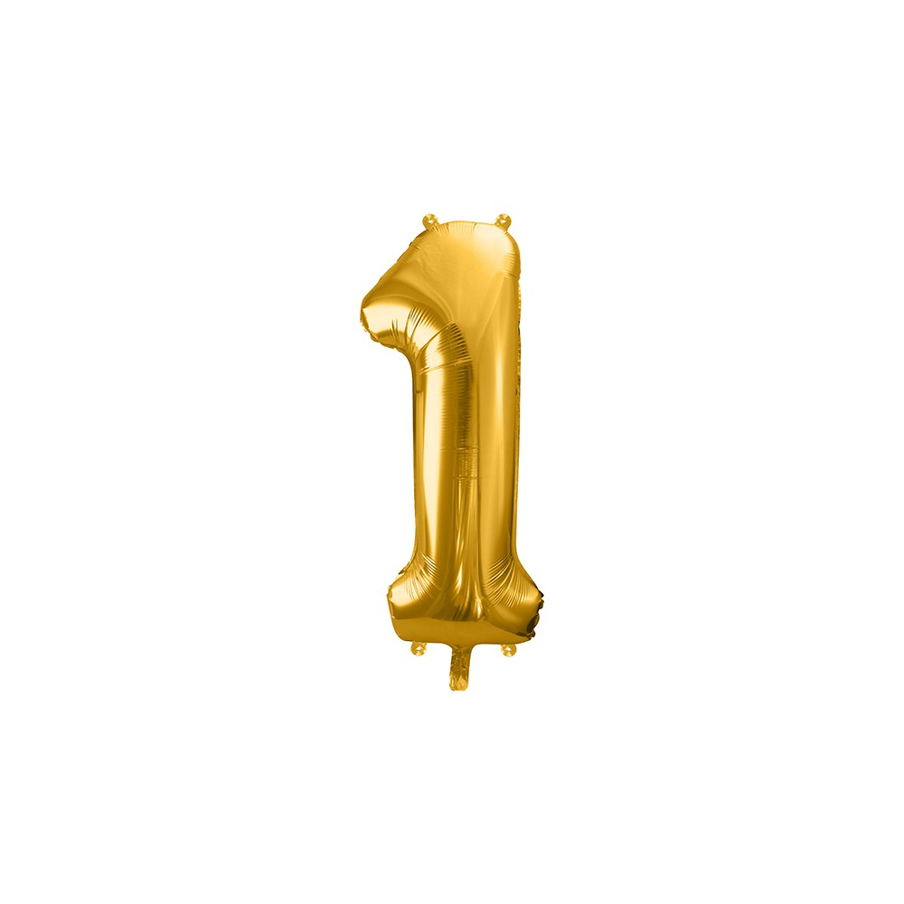 Ballon en aluminium Chiffre ''1'', 86cm, or