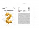 Ballon en aluminium Chiffre ''2'', 86cm, or