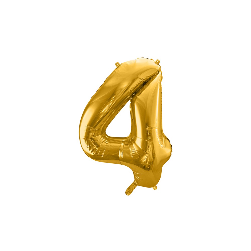 Ballon en aluminium Chiffre ''4'', 86cm, or