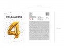 Ballon en aluminium Chiffre ''4'', 86cm, or