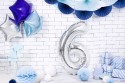Ballon en aluminium Chiffre ''6'', 86cm, argent