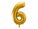 Ballon en aluminium Chiffre ''6'', 86cm, or