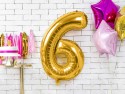 Ballon en aluminium Chiffre ''6'', 86cm, or