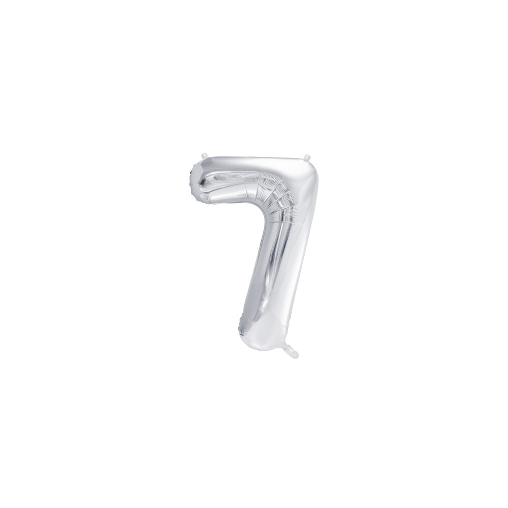 Ballon en aluminium Chiffre ''7'', 86cm, argent