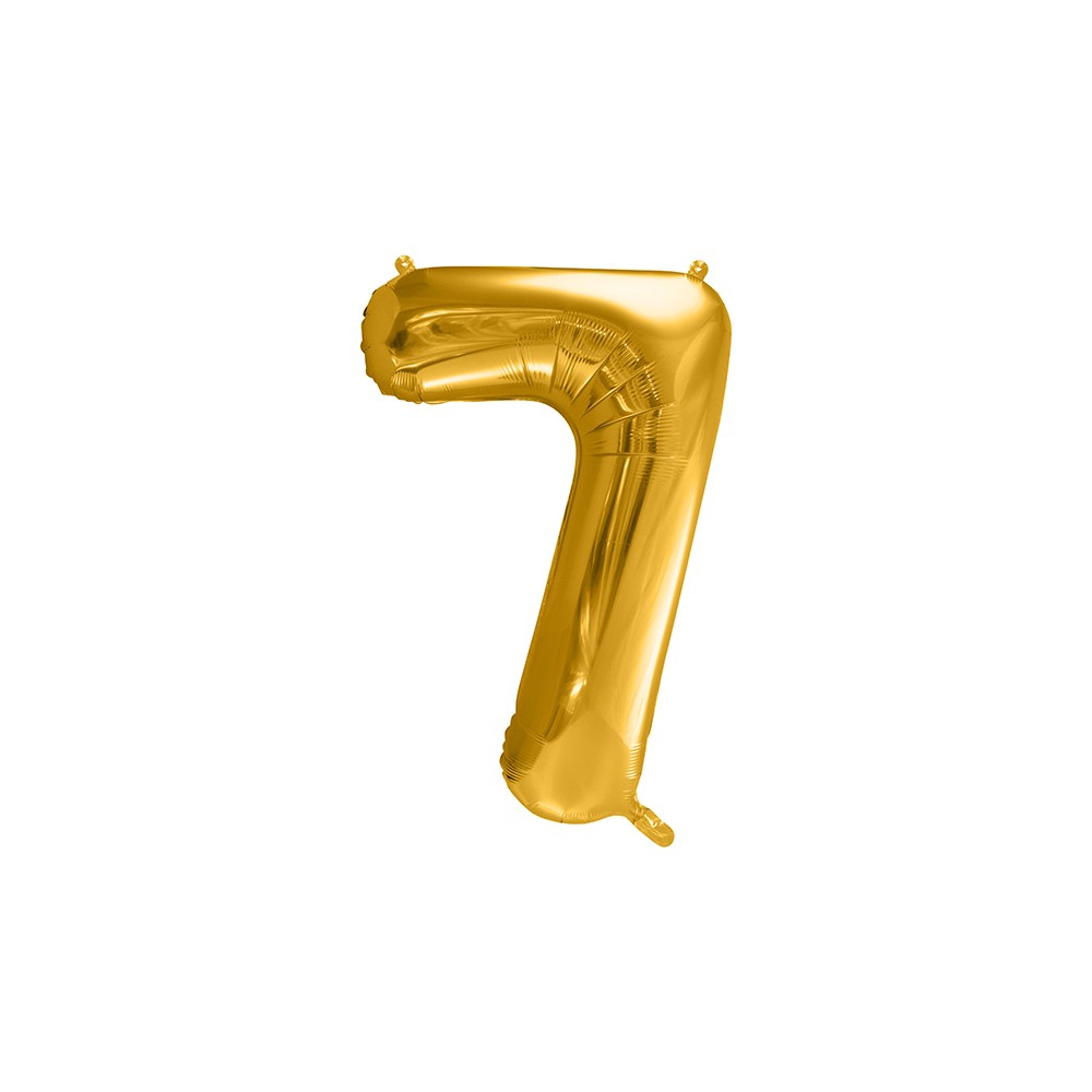 Ballon en aluminium Chiffre ''7'', 86cm, or