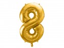 Ballon en aluminium Chiffre ''8'', 86cm, or