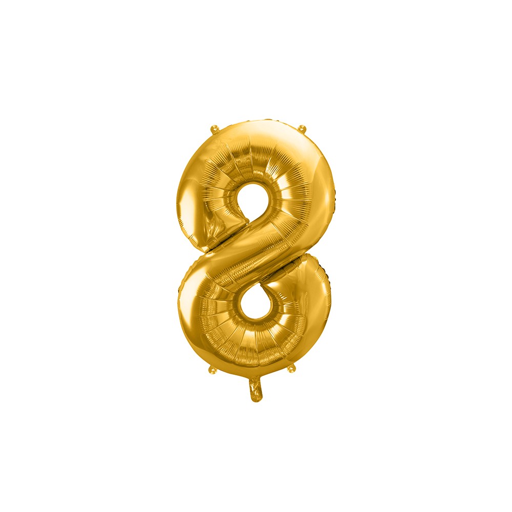 Ballon en aluminium Chiffre ''8'', 86cm, or