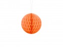 Boule de papier alvéolé, orange, 10cm