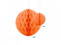 Boule de papier alvéolé, orange, 10cm