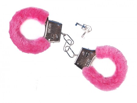 Menottes avec fourrure, rose